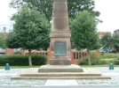 Obelisk with Memorial Wall at rear
