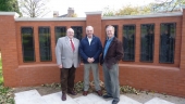 Historians Don Henshall and Ray Johnson with Ray Cope (centre)